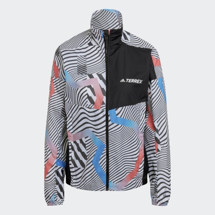 Terrex Trail Running Jaqueta Corta Vento Branca Adidas