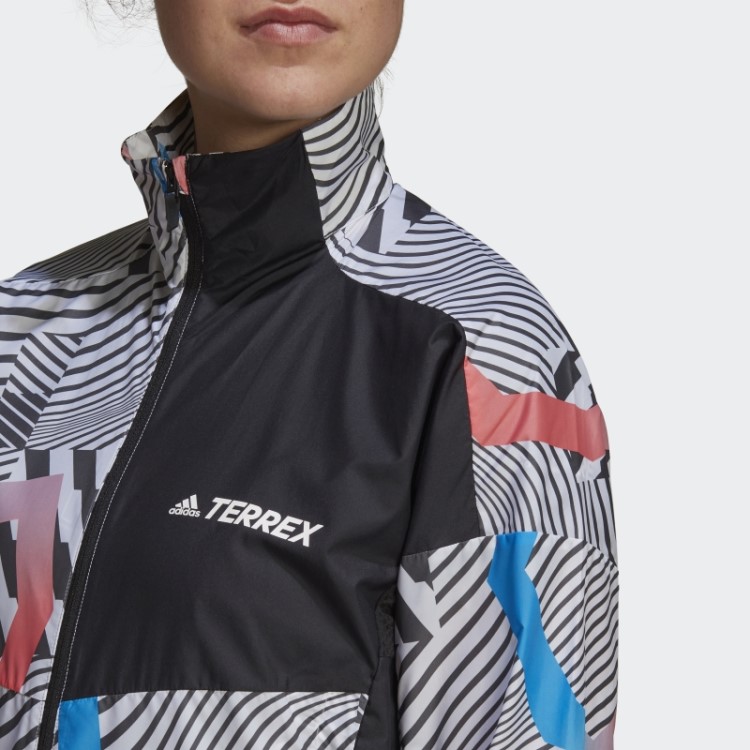 Terrex Trail Running Jaqueta Corta Vento Branca Adidas