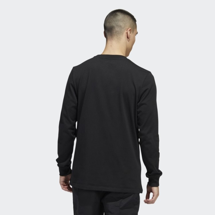 Camiseta Preta Adidas Skateboarding 4.0 Manga Longa Com Logo (gênero Neutro)