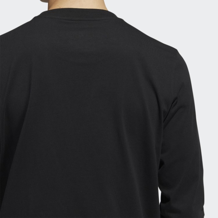 Camiseta Preta Adidas Skateboarding 4.0 Manga Longa Com Logo (gênero Neutro)