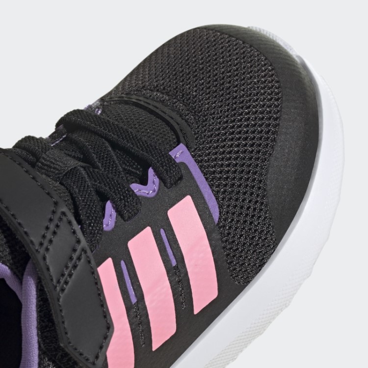 Tênis Adidas Preto Fortarun 2.0 Cloudfoam Com Cadarço Elástico