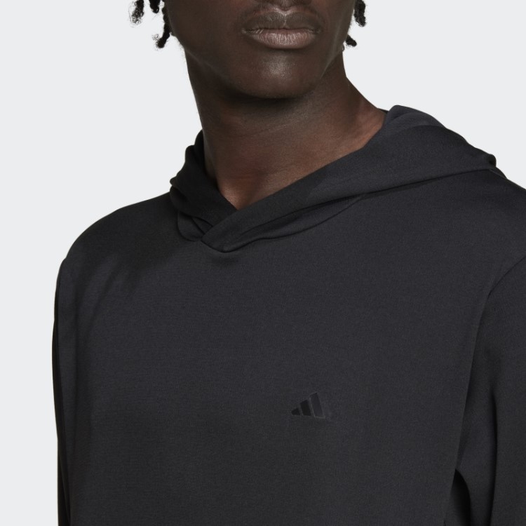Moletom Com Capuz De Manga Longa De Treino Preto Essencial Feito Para Ser Refeito Adidas
