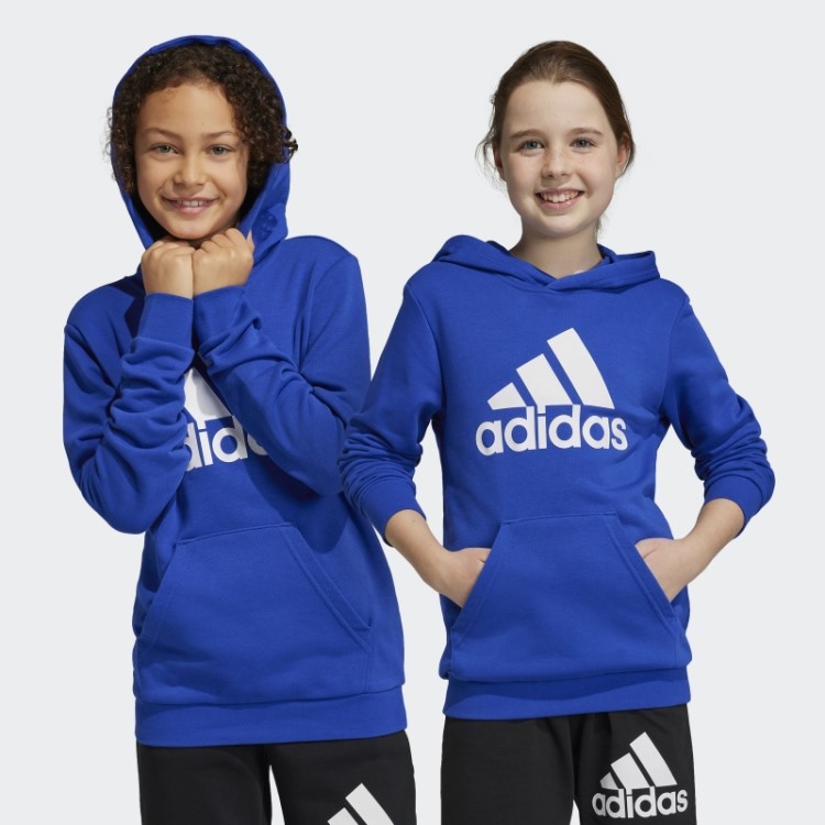 Moletom Azul Adidas Big Logo Essentials De Algodão
