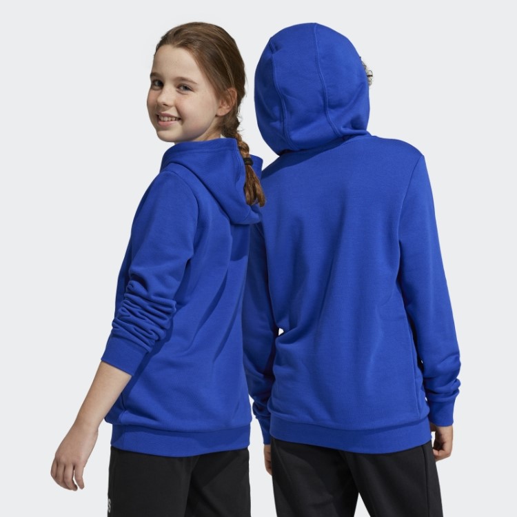 Moletom Azul Adidas Big Logo Essentials De Algodão