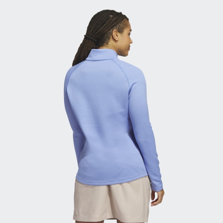 Pulôver Azul De Golfe Com Zíper 1/4 Adidas