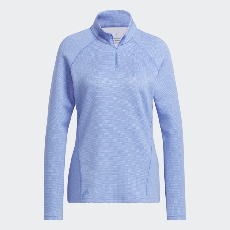 Pulôver Azul De Golfe Com Zíper 1/4 Adidas