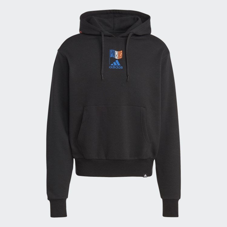 Moletom Com Capuz Gráfico Preto Adidas
