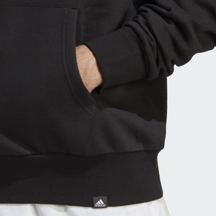 Moletom Com Capuz Gráfico Preto Adidas