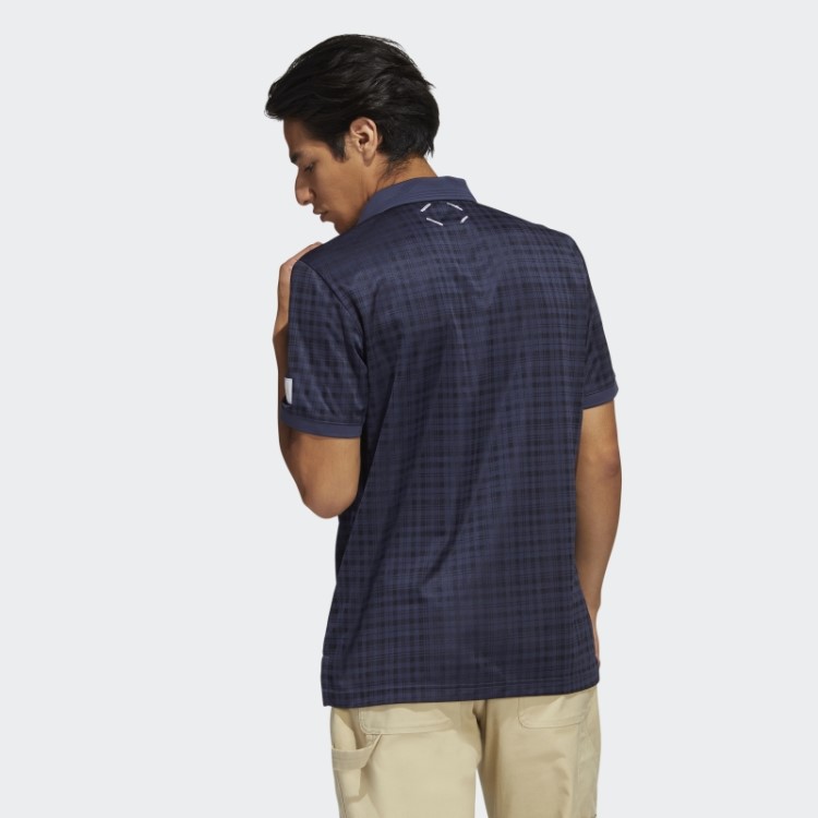 Adidas Adicross Camisa Polo Xadrez Trace Blue