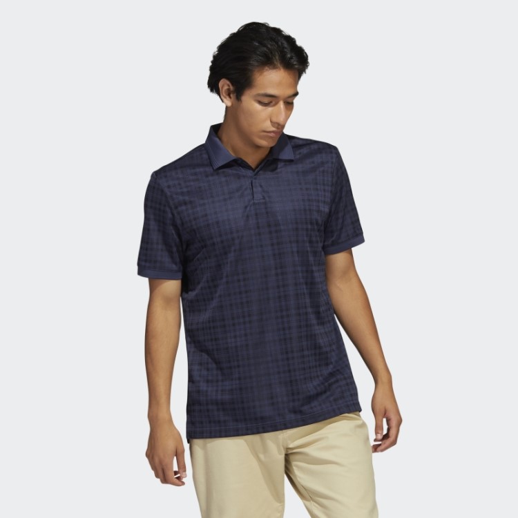 Adidas Adicross Camisa Polo Xadrez Trace Blue