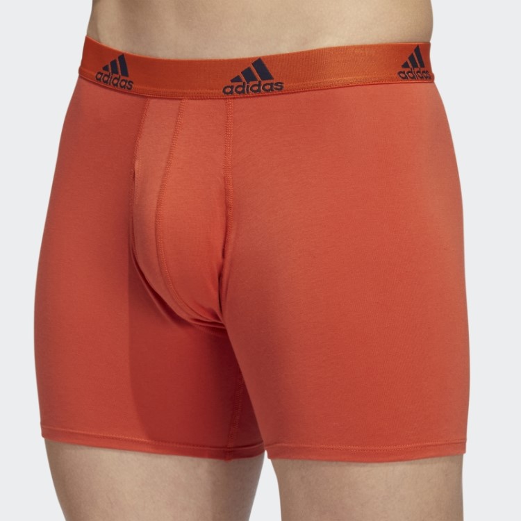 Cuecas Boxer De Algodão Elástico Azul 3 Pares Adidas
