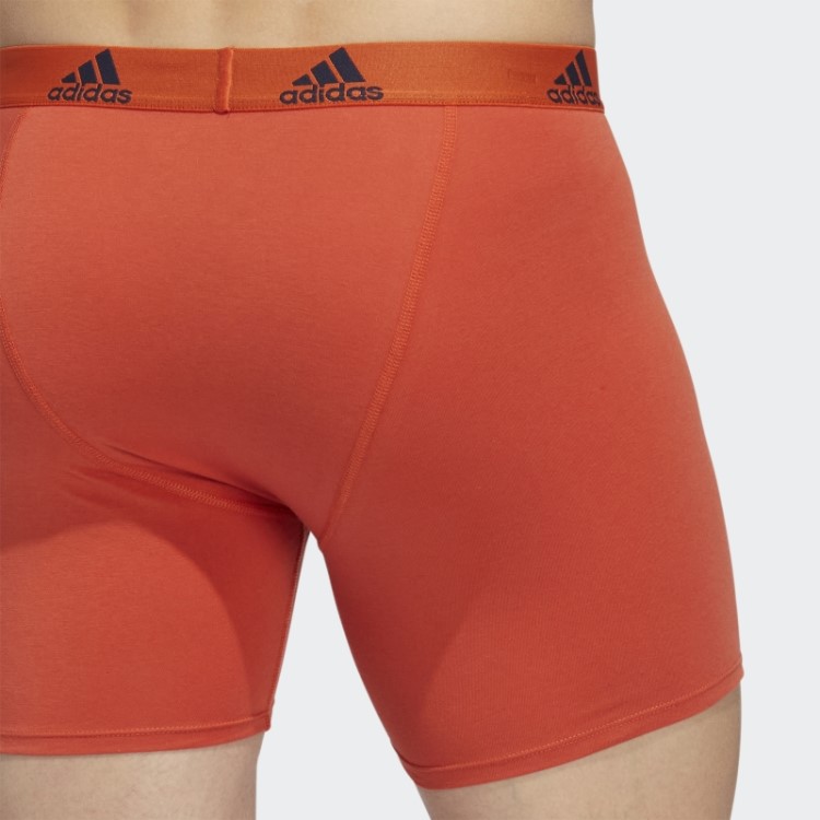 Cuecas Boxer De Algodão Elástico Azul 3 Pares Adidas