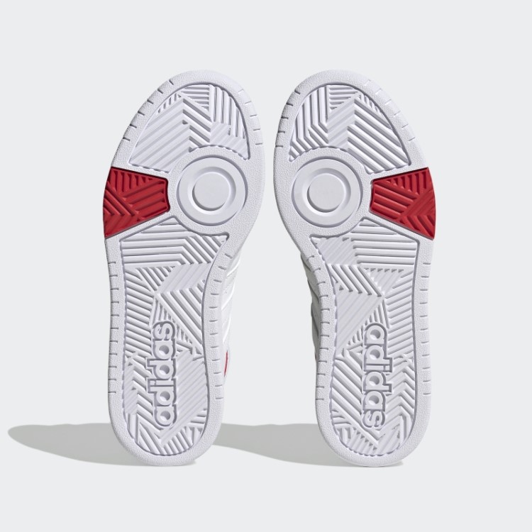 Adidas White Hoops 3.0 Estilo De Vida Basquete Meados De Sapatos Clássicos