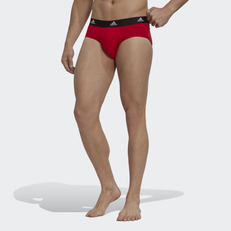 Cueca Preta Com As Três Listras Em Algodão Flexível E Confortável Adidas