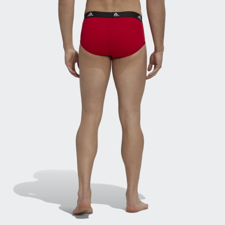 Cueca Preta Com As Três Listras Em Algodão Flexível E Confortável Adidas