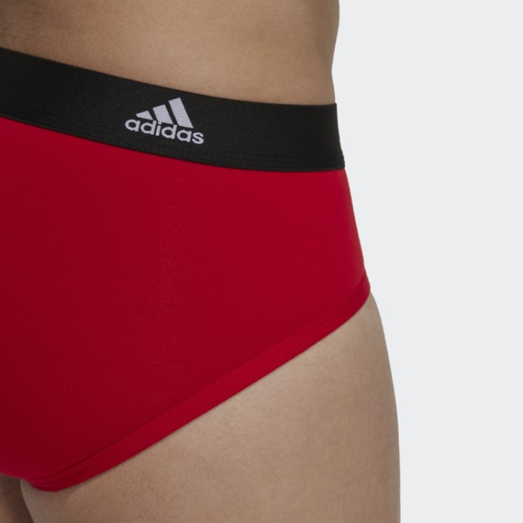 Cueca Preta Com As Três Listras Em Algodão Flexível E Confortável Adidas