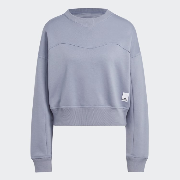 Moletom De Lã Lounge Violeta Prateado Adidas