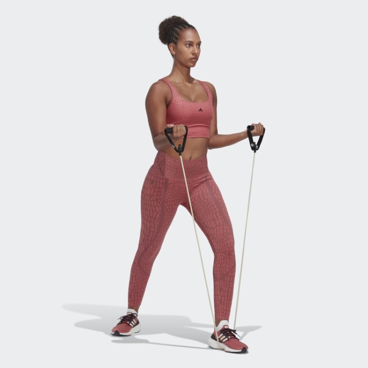 Leggings 7/8 Bordô Adidas Formotion Sculpt Croco
