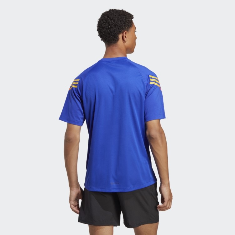 Camiseta De Treino Com As Três Listras Blue Train Icons Da Adidas