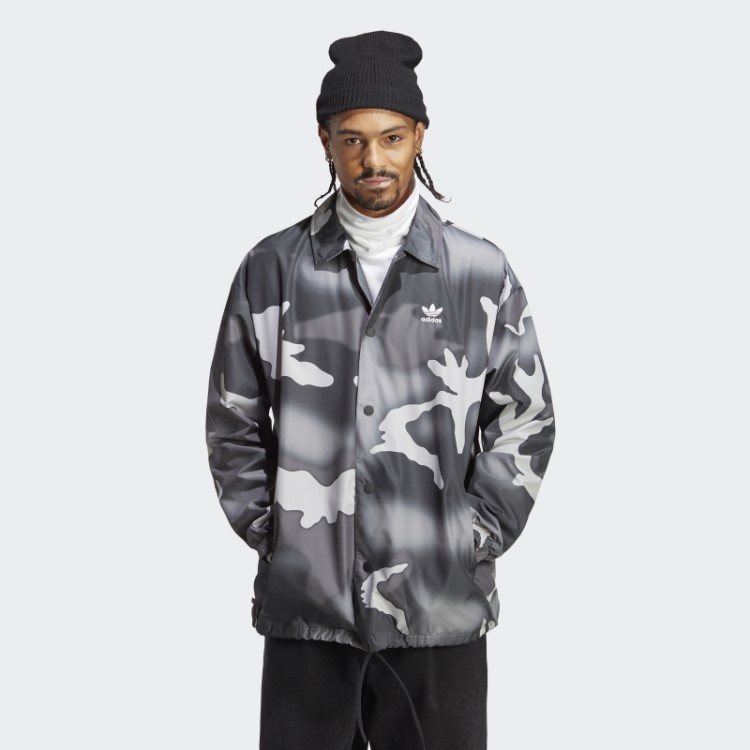 Jaqueta Coach Com Estampa Camuflada Preta Adidas