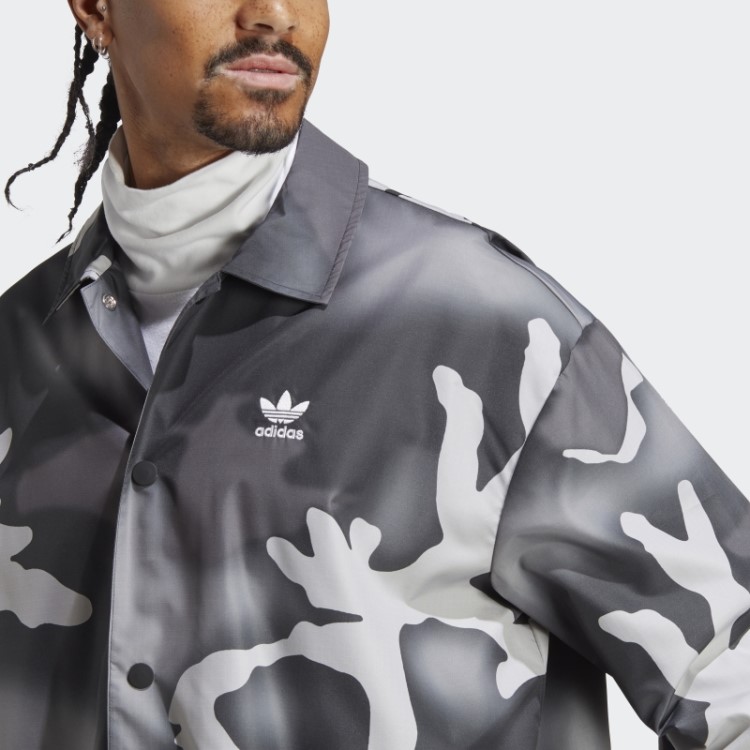Jaqueta Coach Com Estampa Camuflada Preta Adidas