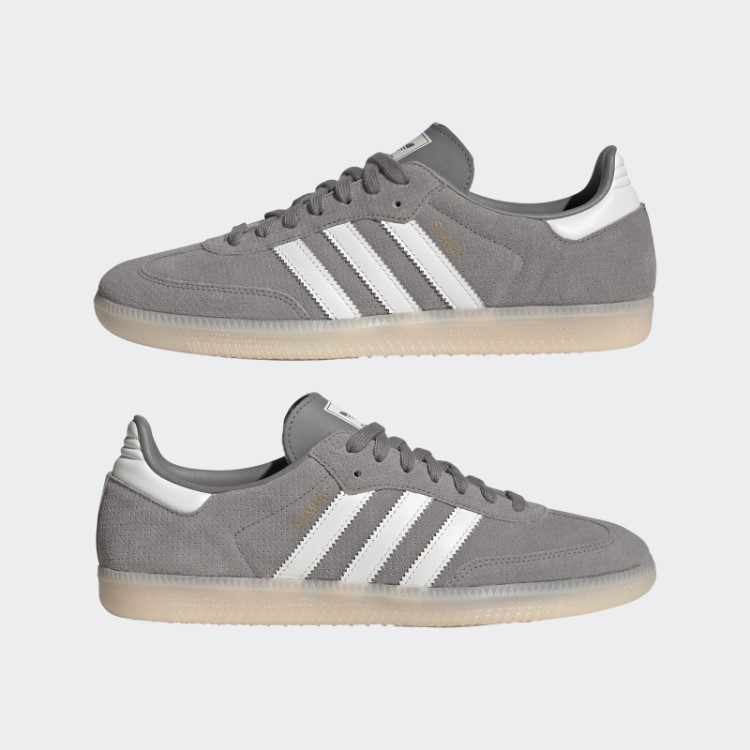 Samba E Tênis Adidas Cinza