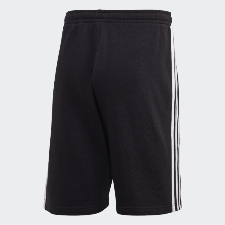 Short De Moletom Com As Três Listras Adidas Preto
