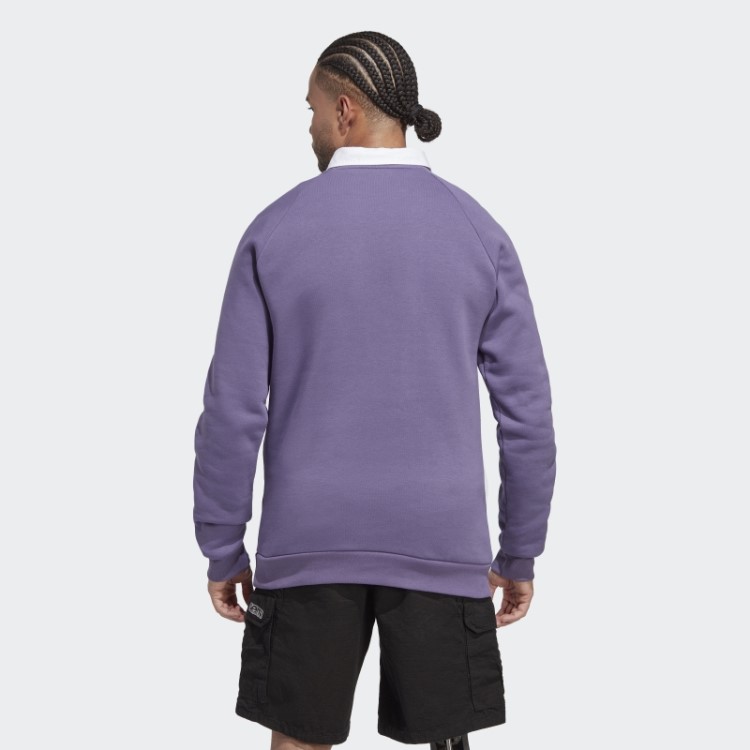 Moletom Gola Careca Tech Purple Trefoil Essentials Adidas