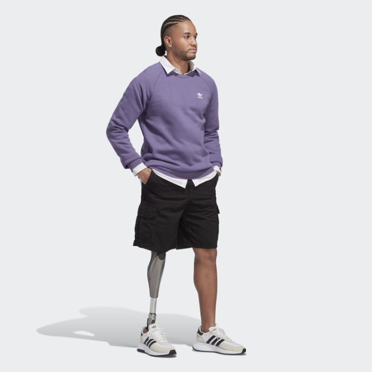 Moletom Gola Careca Tech Purple Trefoil Essentials Adidas