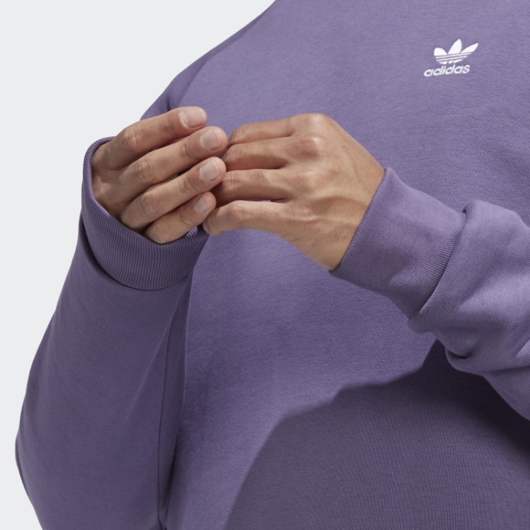 Moletom Gola Careca Tech Purple Trefoil Essentials Adidas