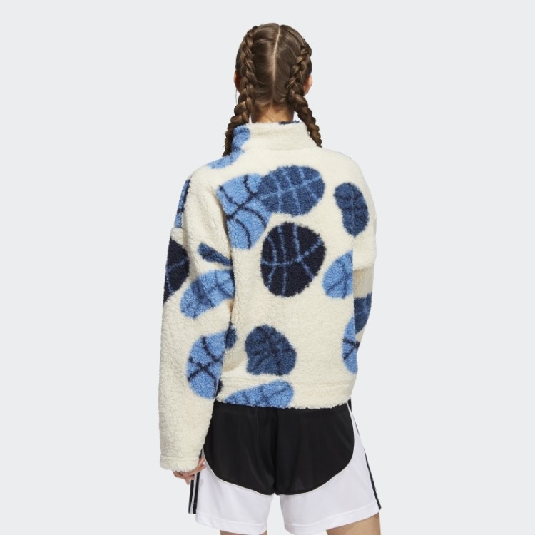 Adidas Hoop York City Jaqueta Sherpa Tom Ecru