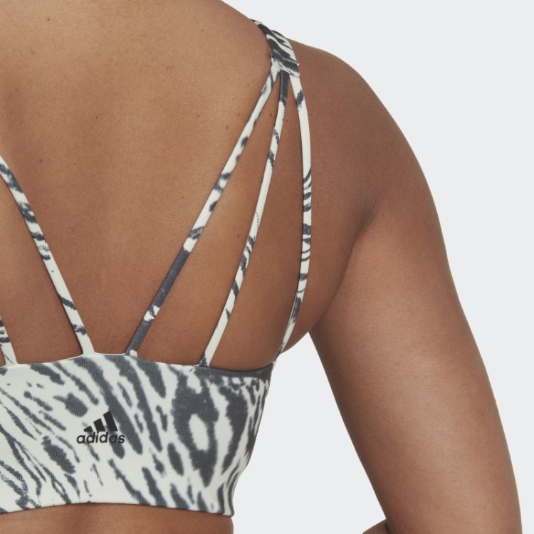 Sutiã Estampado Allover De Suporte Médio Powerimpact Verde Adidas