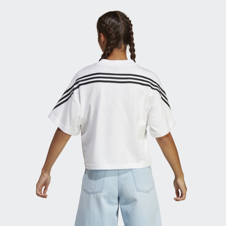 Camiseta Branca Com As Três Listras Future Icons Da Adidas