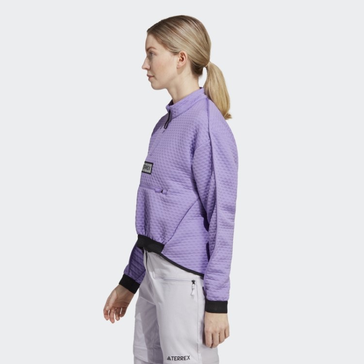 Terrex Utilitas Jaqueta De Lã Com Meio Zíper Violeta Adidas
