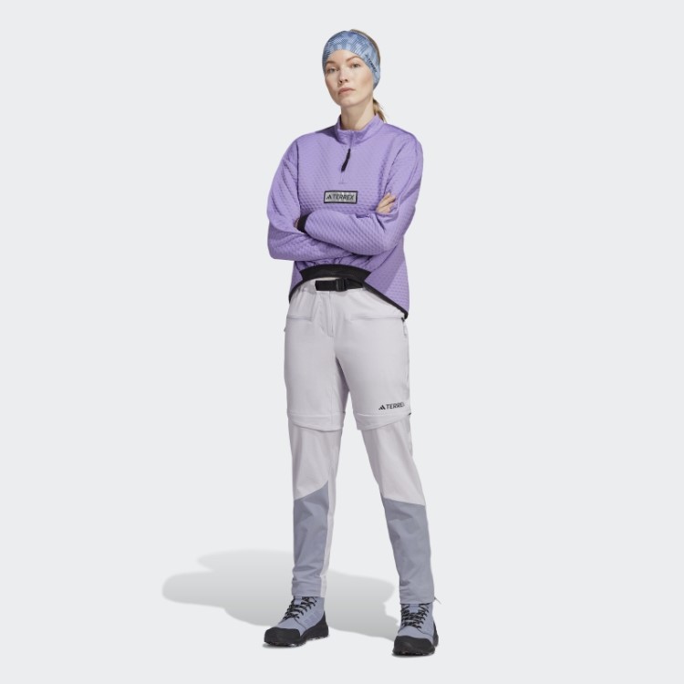 Terrex Utilitas Jaqueta De Lã Com Meio Zíper Violeta Adidas