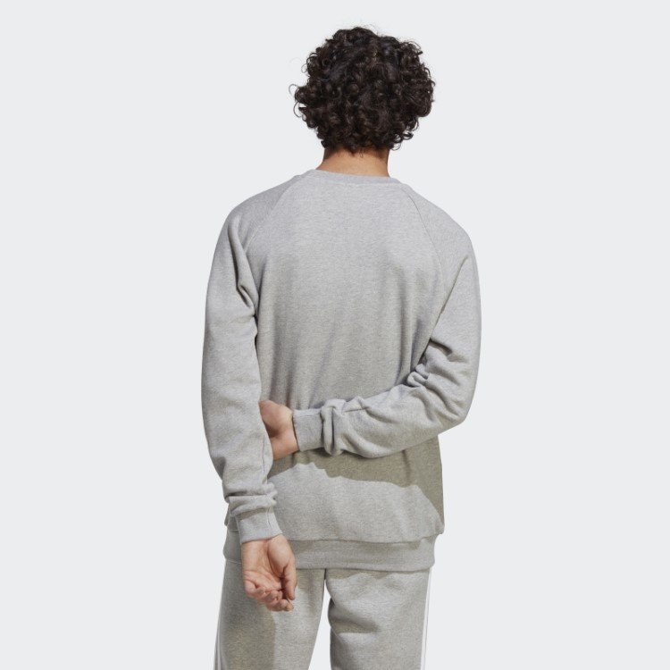Moletom Adicolor Classics Trefoil Gola Redonda Adidas Cinza Médio
