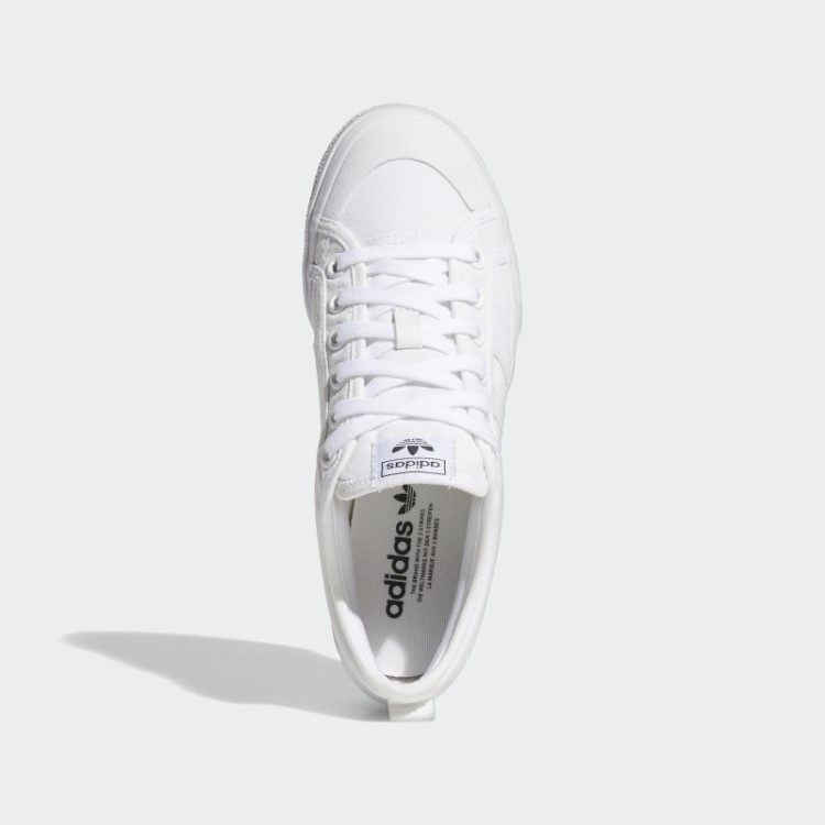 Sapato Plataforma Adidas Nizza Branco Estiloso