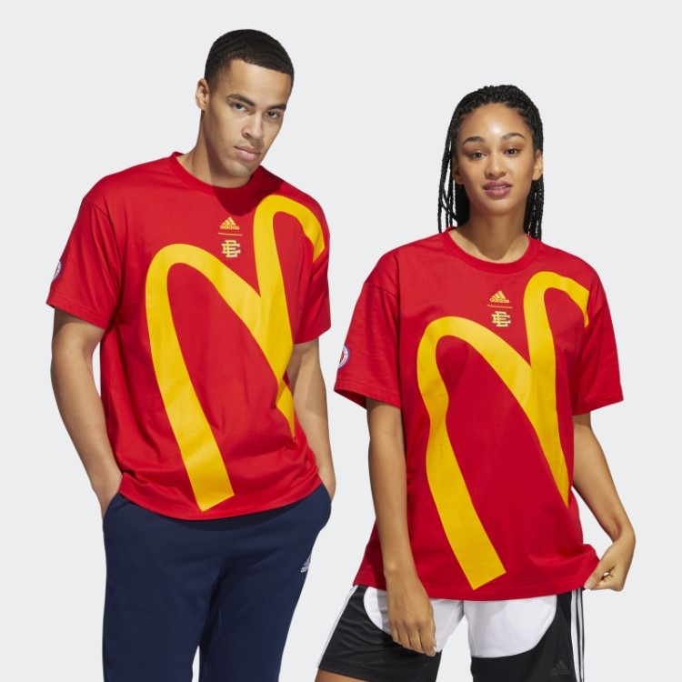 Camiseta Vermelha Adidas Eric Emanuel Mcdonald's Graphic (gênero Neutro)