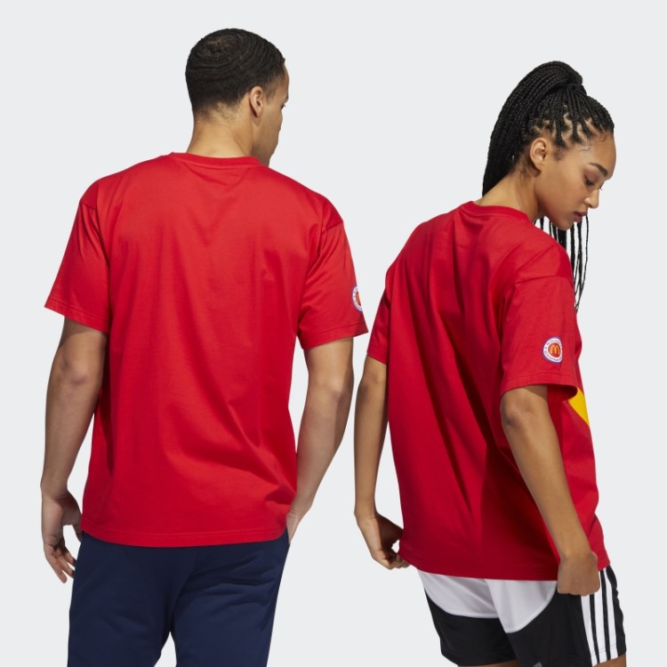 Camiseta Vermelha Adidas Eric Emanuel Mcdonald's Graphic (gênero Neutro)