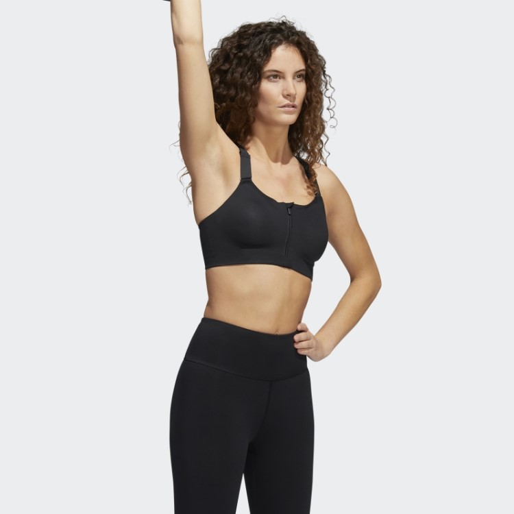 Sutiã Adidas Preto Tlrd Impact Luxe Training Com Zíper De Alto Suporte