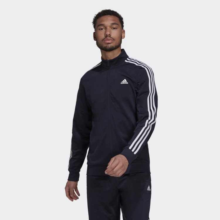 Adidas Essentials Warm Up 3 Stripes Track Top Ink
