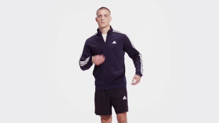 Adidas Essentials Warm Up 3 Stripes Track Top Ink