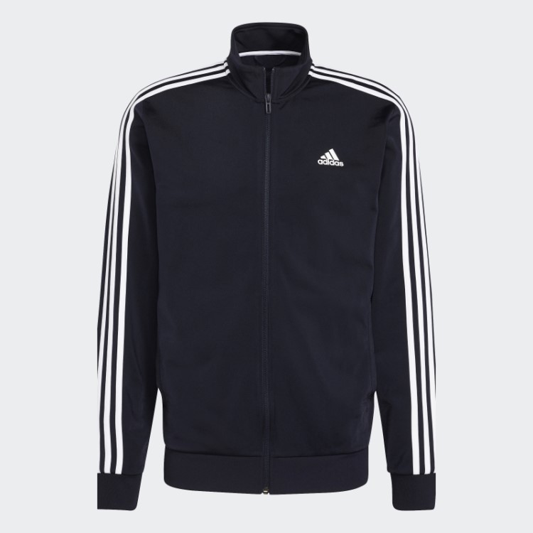 Adidas Essentials Warm Up 3 Stripes Track Top Ink