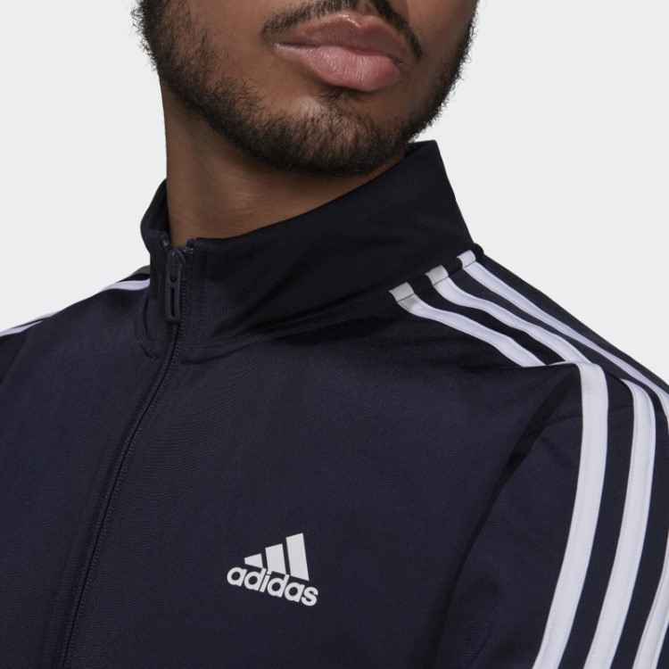 Adidas Essentials Warm Up 3 Stripes Track Top Ink