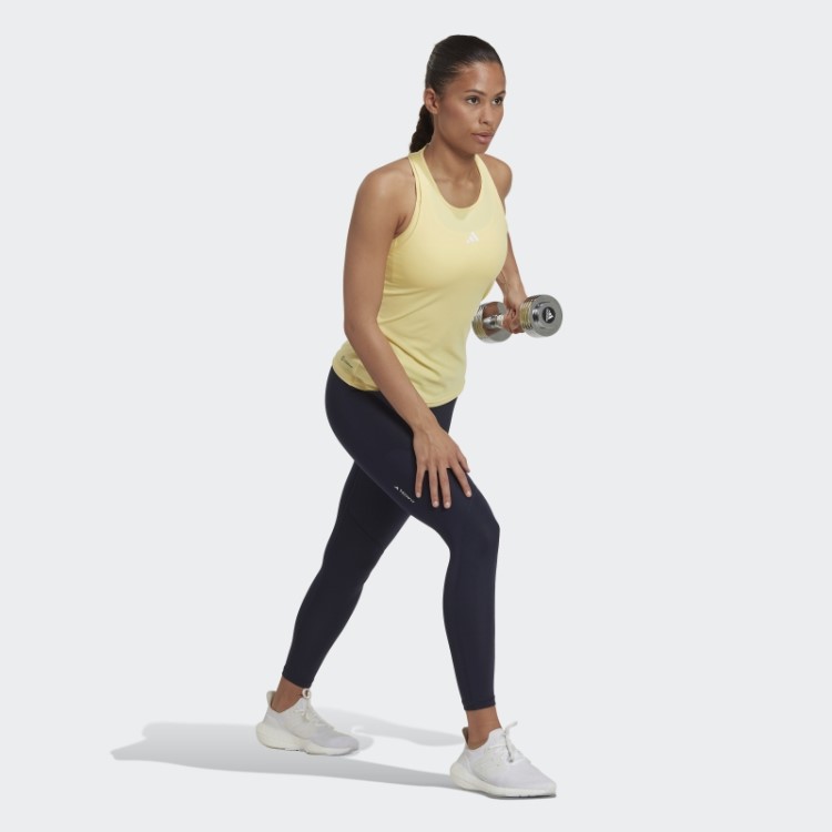 Regata De Treino Amarela Techfit Com Costas Nadador Adidas