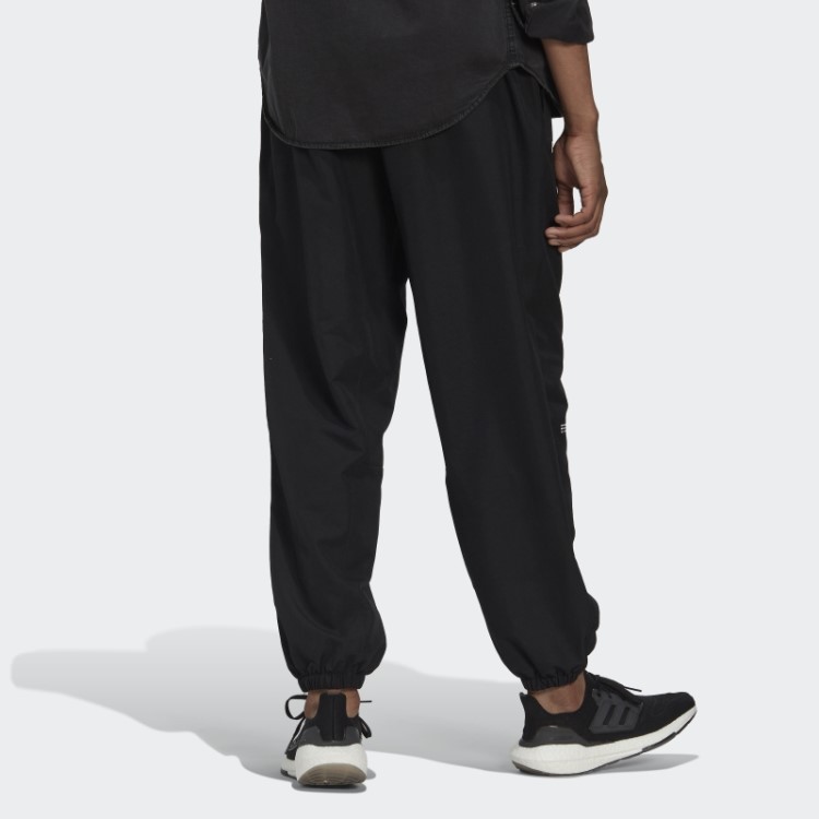 Calças De Tecido Preto Adidas