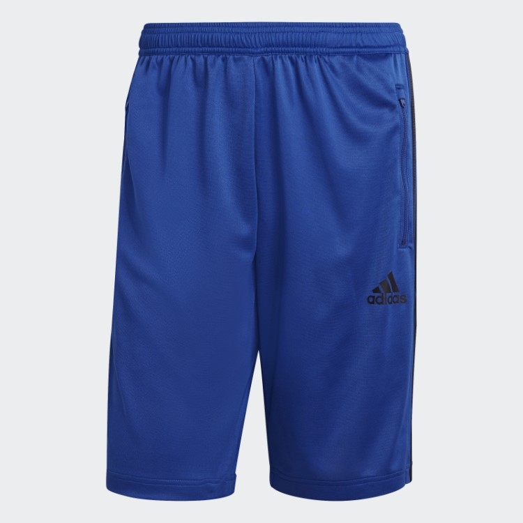 Calção Adidas Designed 2 Move 3 Listras Primeblue Azul Royal Quente