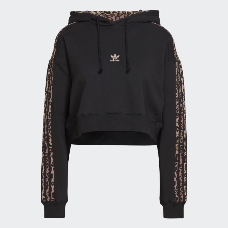 Moletom Com Capuz Logo Preto Adidas