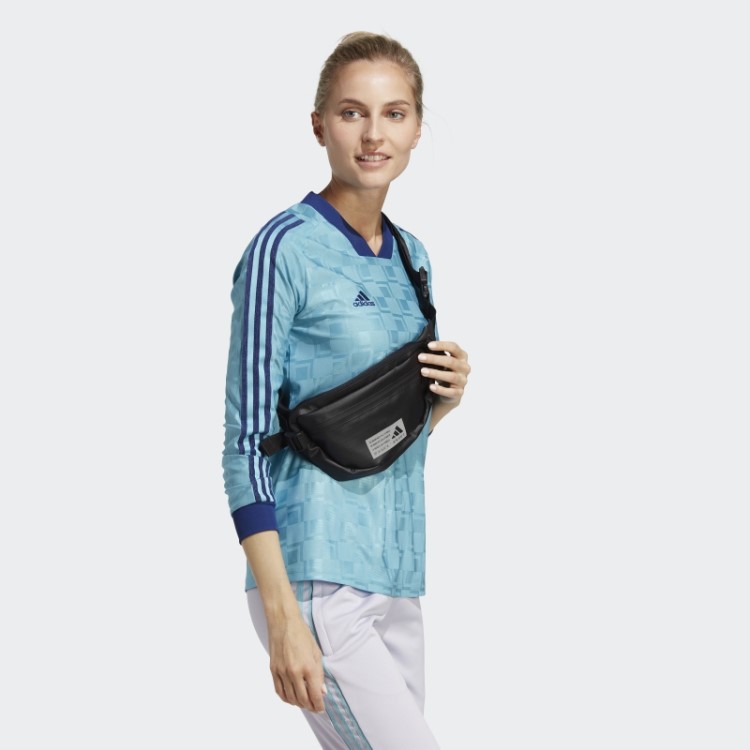Camisa Azul Adidas Tiro Manga Longa
