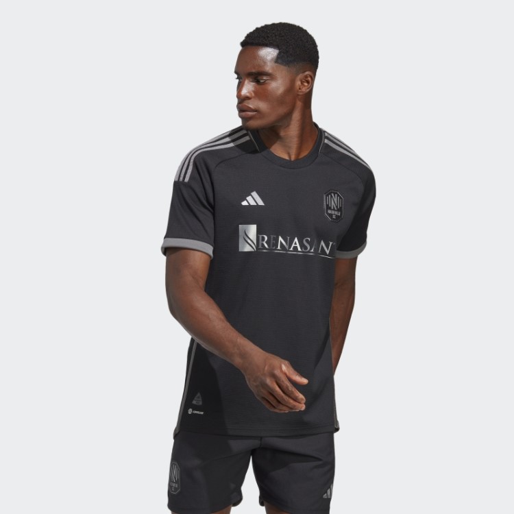 Nashville Sc 23/24 Away Camisa Autêntica Adidas Preto